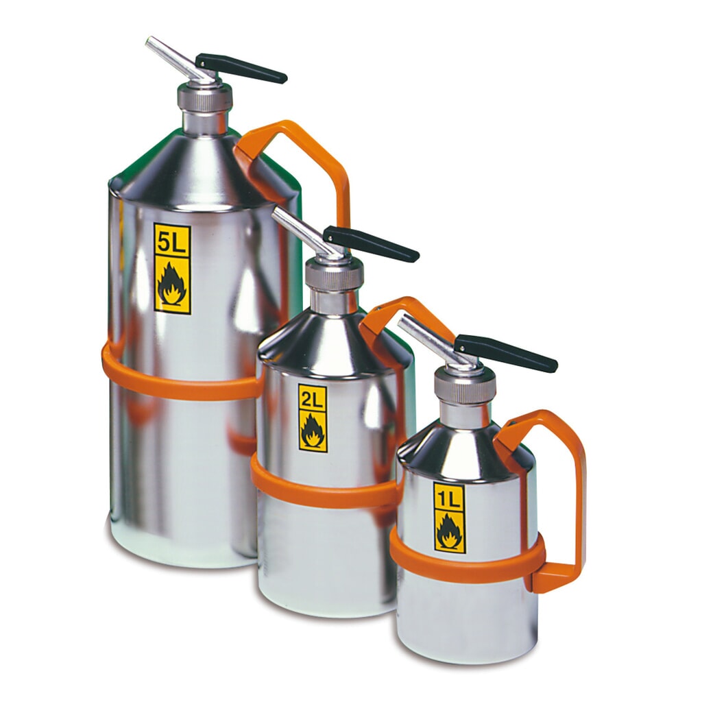 Pot de sécurité en acier inoxydable, avec dispositif de dosage fin, 5 litres Illustration du produit: Pot de sécurité en acier inoxydable, avec dispositif de dosage fin, 5 litres