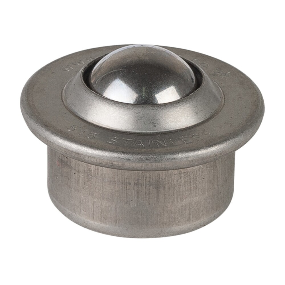 Numéro de l'image du produit 1: Galet sphérique, acier, Nirosta, Ø 15 mm, capacité de charge 37 kg