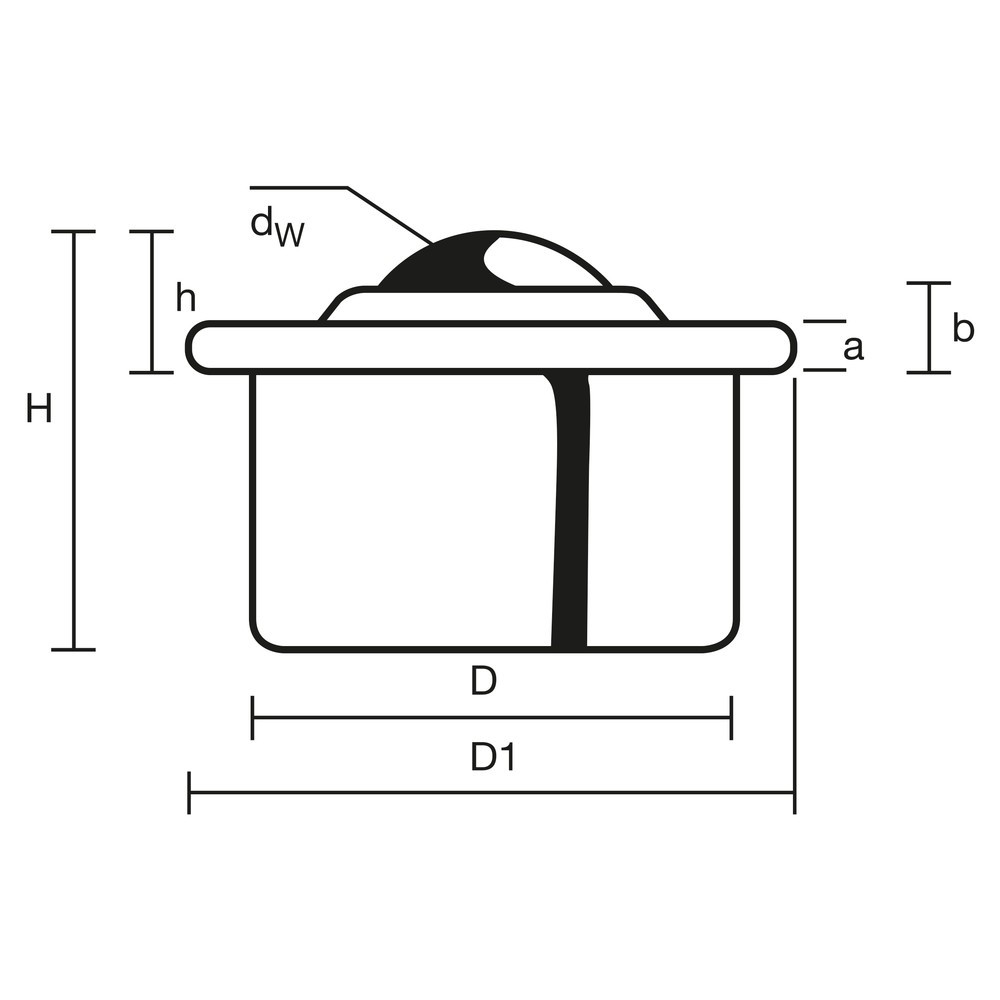 Numéro de l'image du produit 3: Galet sphérique, plastique, Ø 15 mm, capacité de charge 7 kg