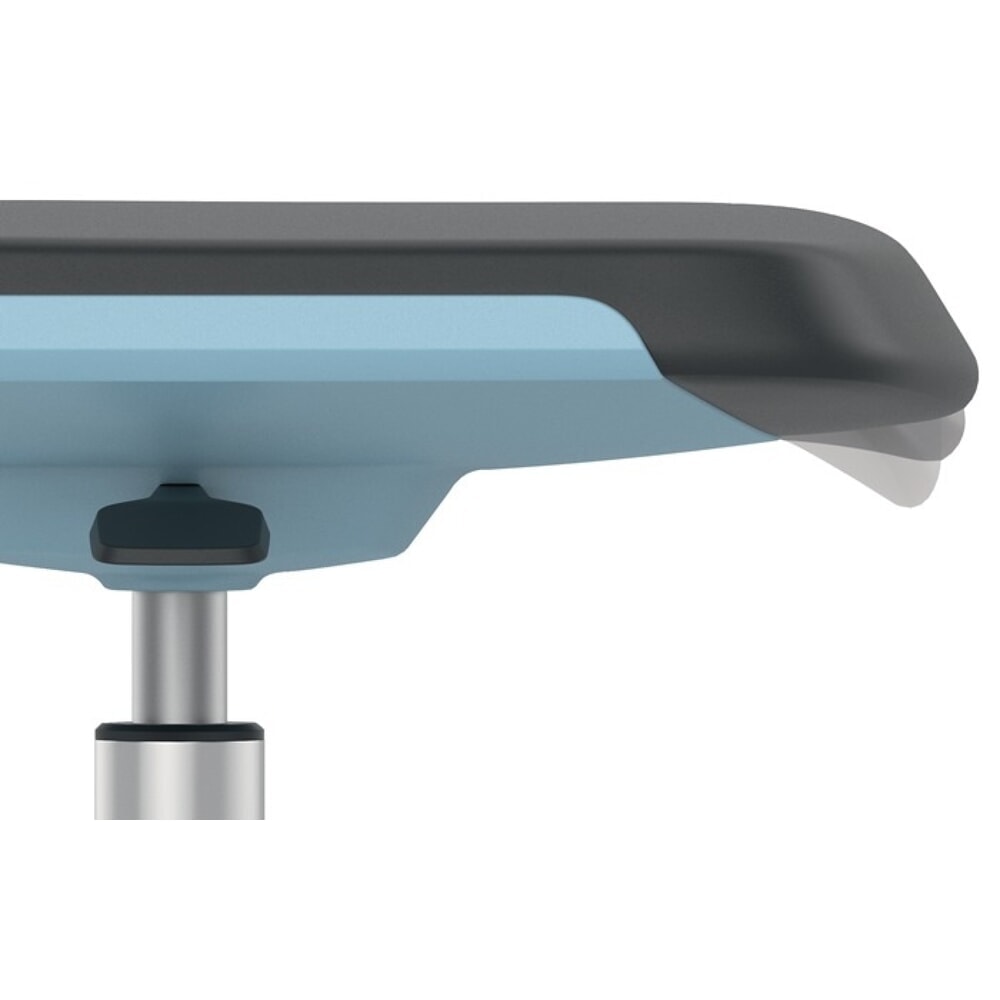 N° de l'image du produit 4 : Chaise de travail pivotante bimos Labsit, coque d'assise anthracite mousse intégrale, patins + anneau repose-pieds, noir 520-770 mm