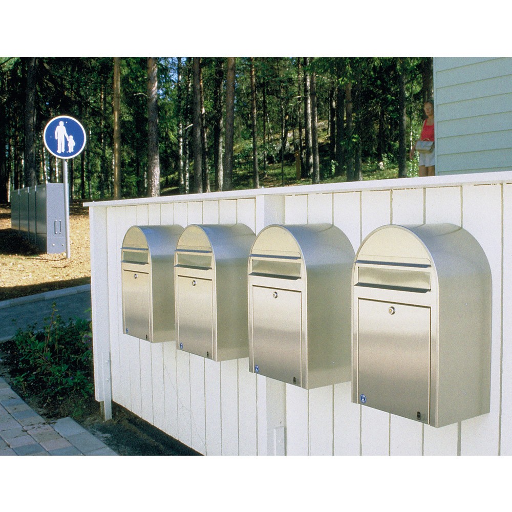 Numéro de l'image du produit 4: Boîte aux lettres avec ouverture d’insertion Bobi, H x l x L 500 x 320 x 210 mm, acier inoxydable