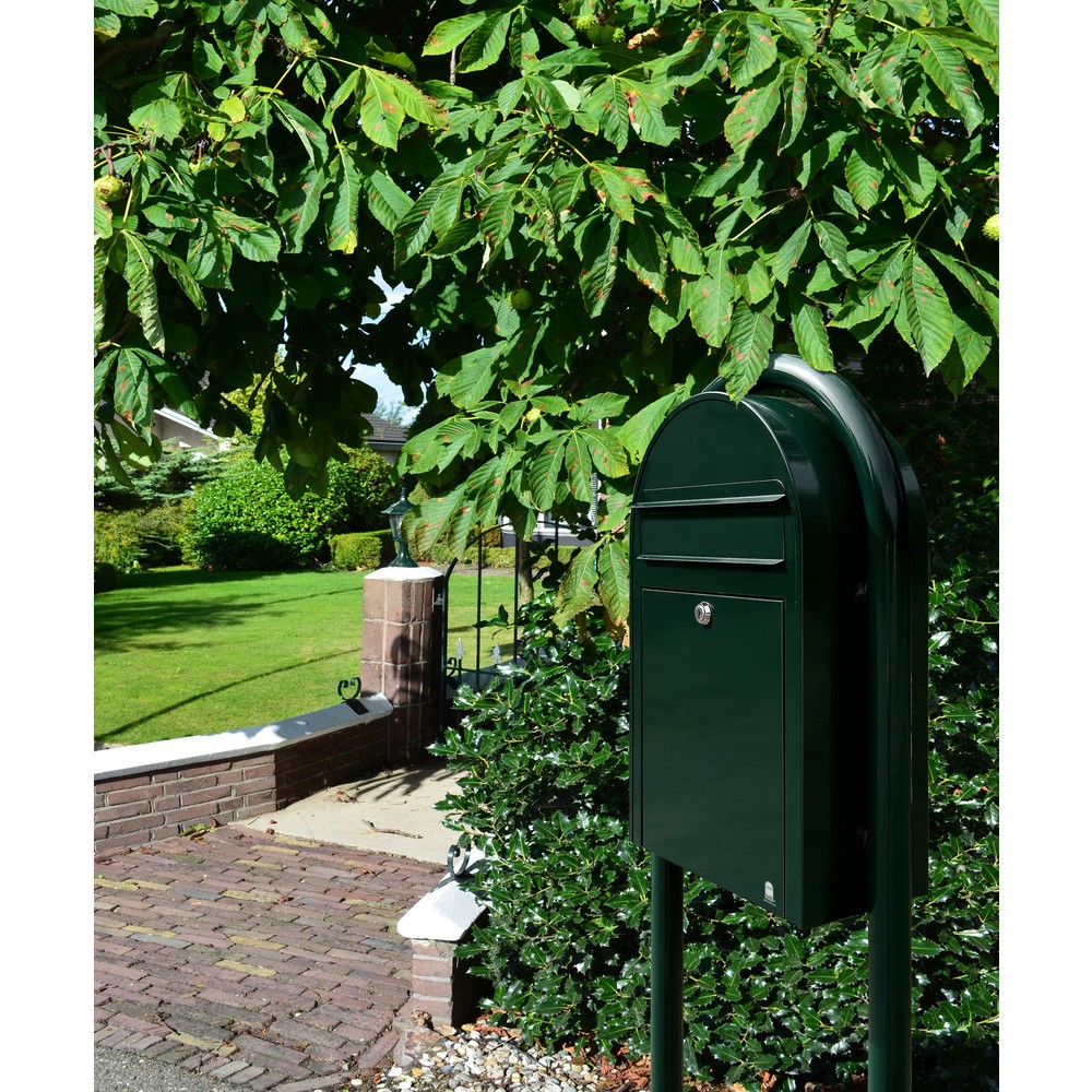 Numéro de l'image du produit 2: Boîte aux lettres avec ouverture d’insertion Bobi, H x l x L 500 x 320 x 210 mm, acier galvanisé, vert