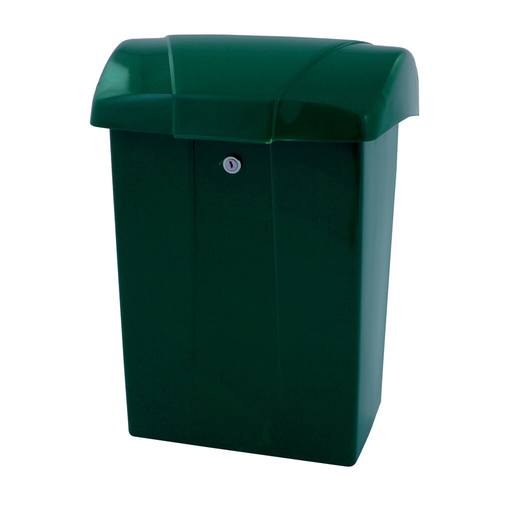 Illustration du produit: Boîte aux lettres en plastique avec couvercle de protection, verrouillable, vert