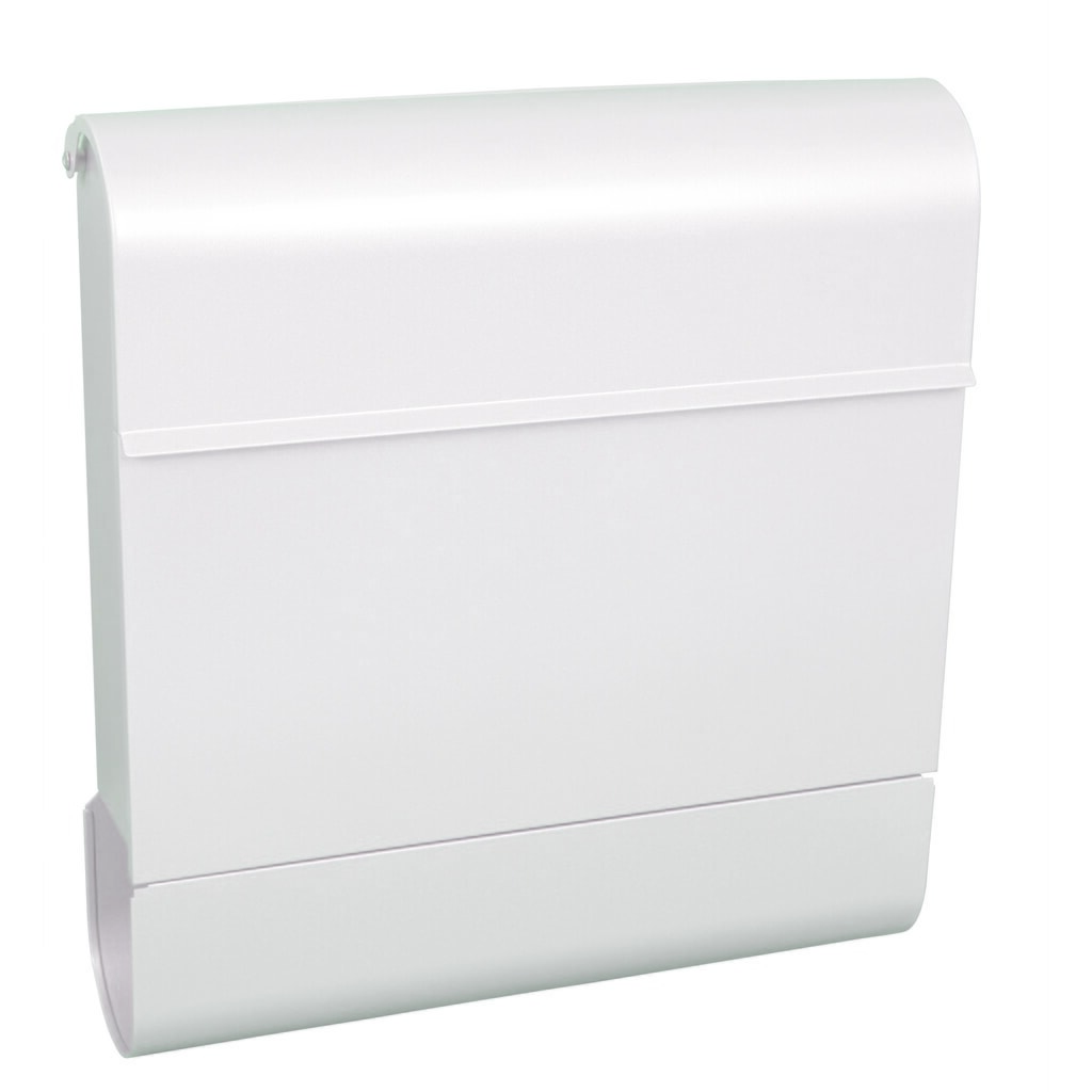 N° de l'image du produit 1 : Boîte aux lettres murale Armilan, en acier galvanisé, avec serrure à cylindre, blanc