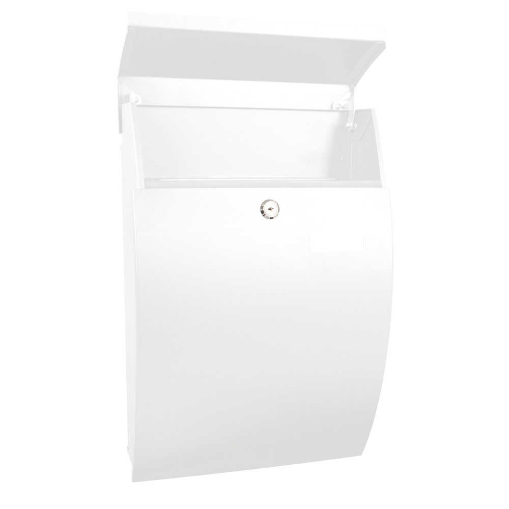 N° de l'image du produit 2 : Boîte aux lettres murale Geronan, en acier galvanisé, avec serrure à cylindre, blanc mat
