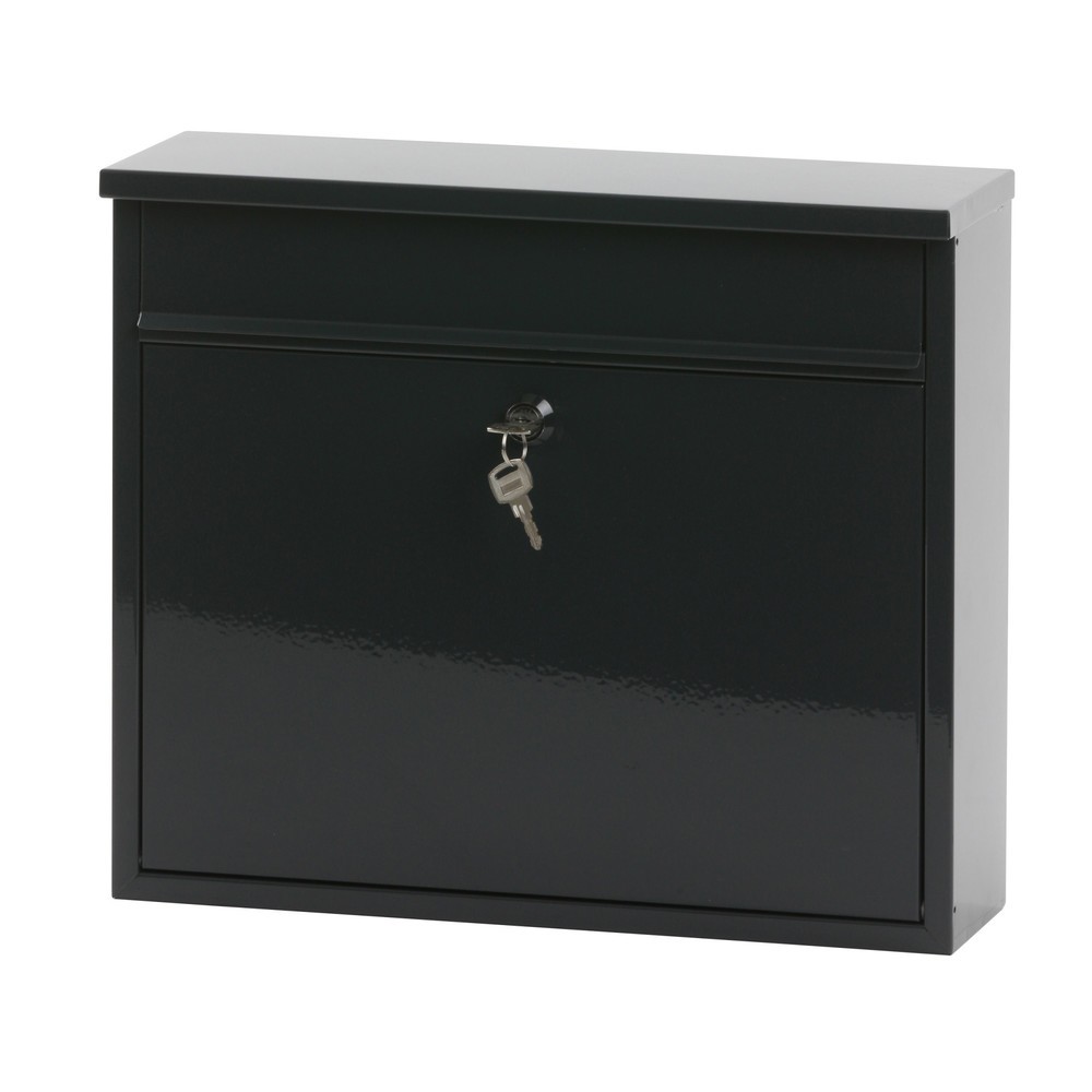 N° de l'image du produit 1 : Boîte aux lettres murale Granadan, avec serrure à cylindre, en acier galvanisé, anthracite