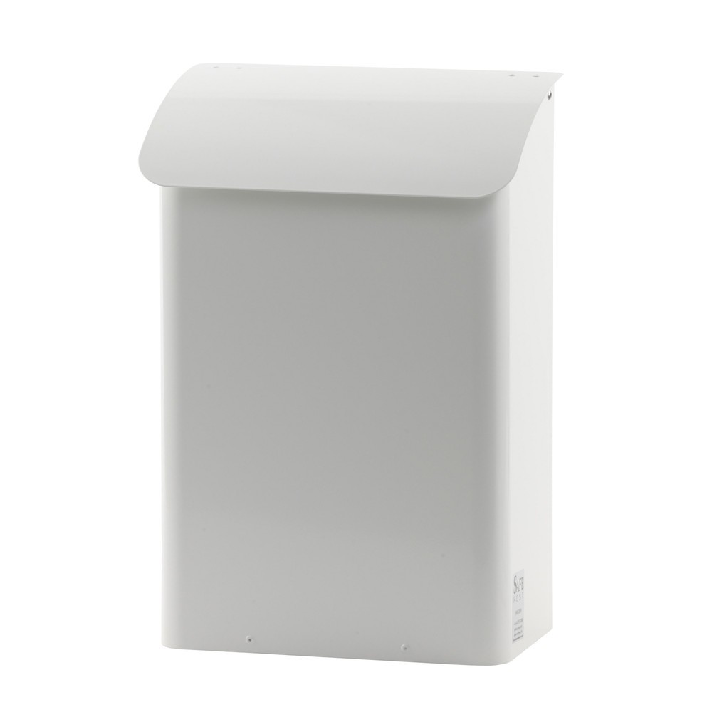 Numéro de l'image du produit 1: Boîte aux lettres murale, L x l x h 180 x 290 x 425 mm, avec ouverture d’insertion verrouillable, blanc