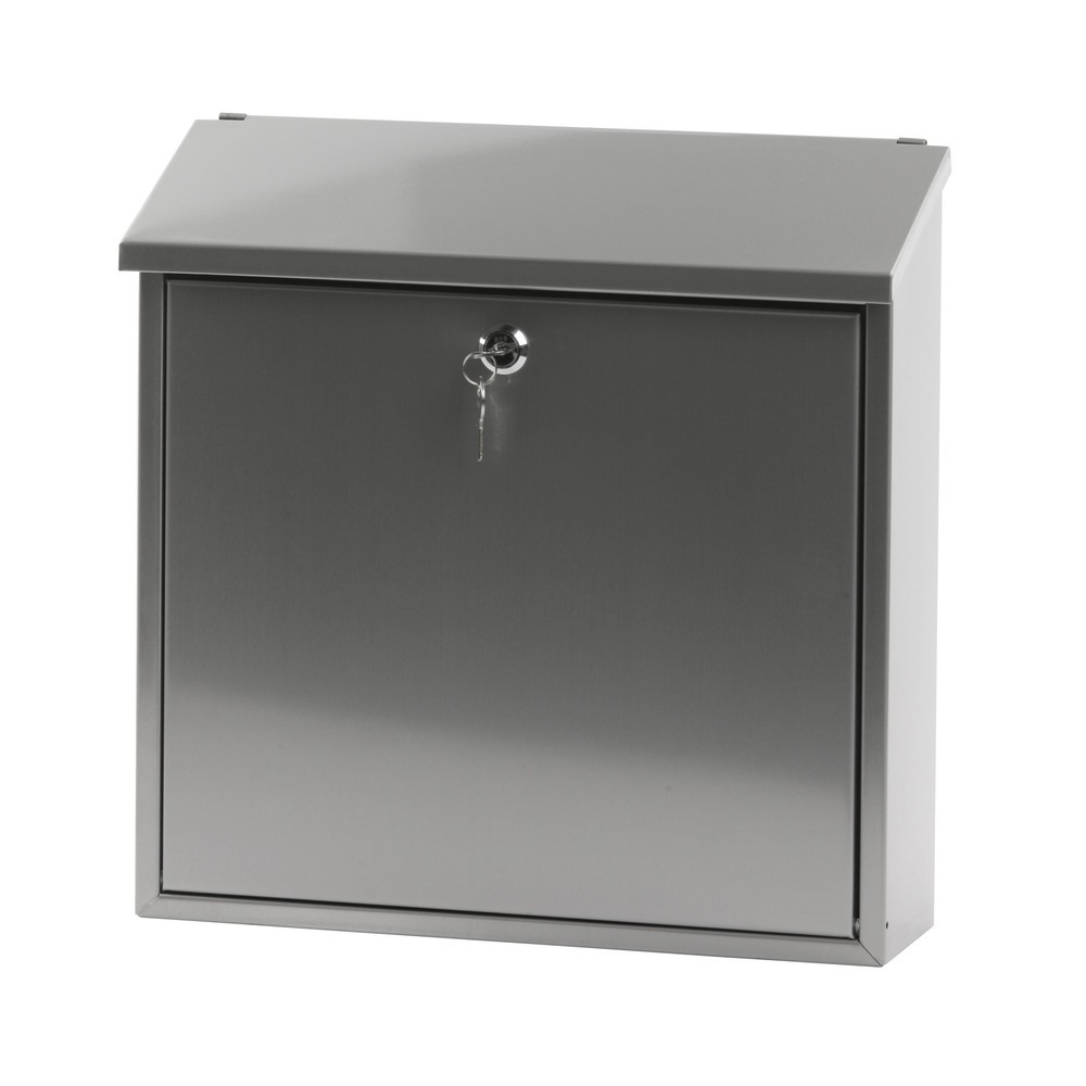 N° de l'image du produit 5 : Boîte aux lettres murale Malagan, avec serrure à cylindre, en acier inoxydable