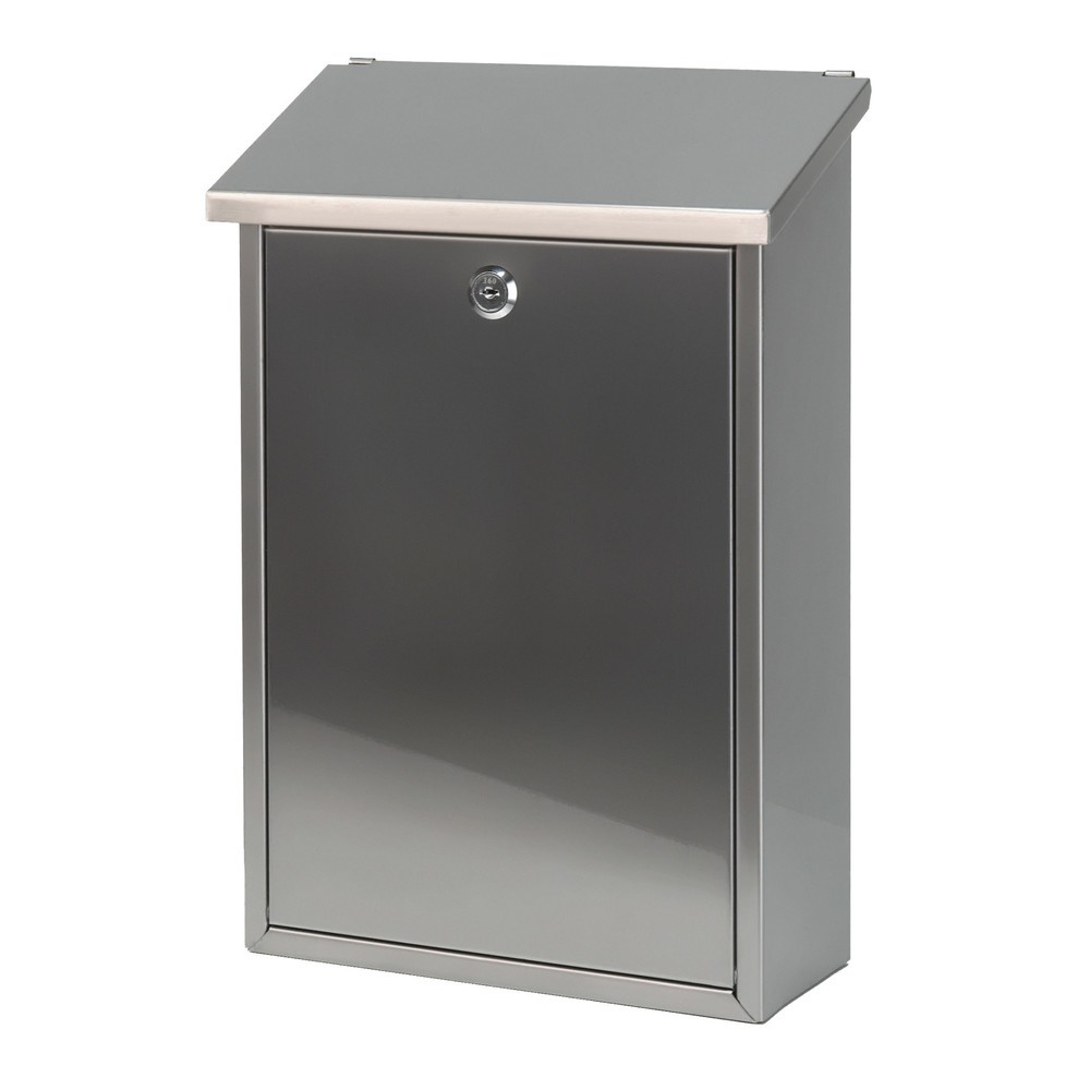 N° de l'image du produit 1 : Boîte aux lettres murale Toledon, avec serrure à cylindre, en acier inoxydable
