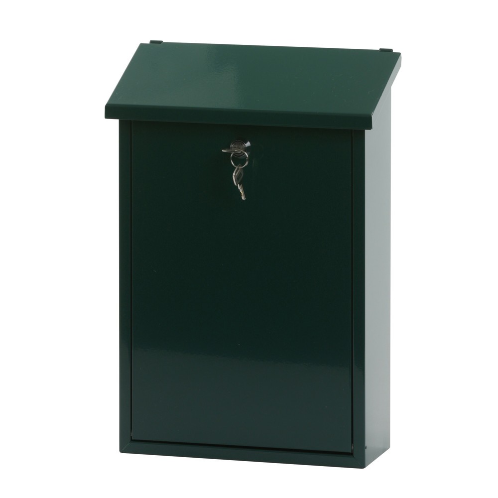 Numéro de l'image du produit 1: Boîte aux lettres murale Toledon, avec serrure à cylindre, en acier galvanisé, vert
