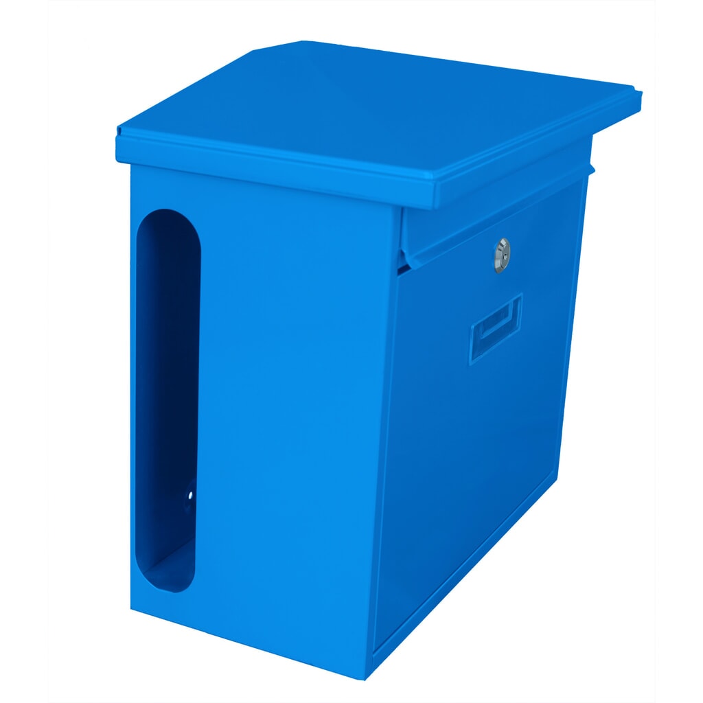 N° de l'image du produit 2 : Boîte aux lettres murale Zamoran, en acier galvanisé, bleu