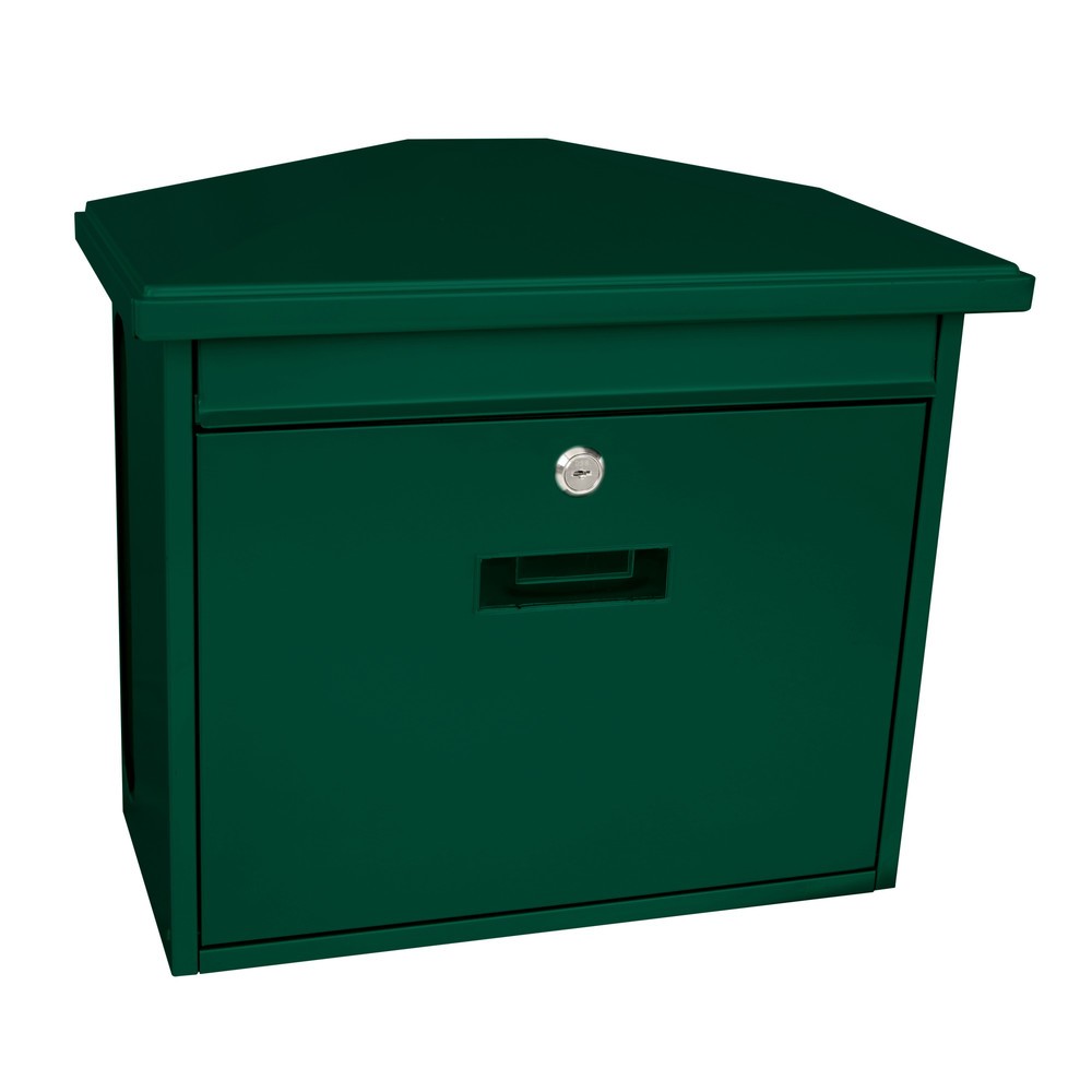 Numéro de l'image du produit 1: Boîte aux lettres murale Zamoran, en acier galvanisé, vert