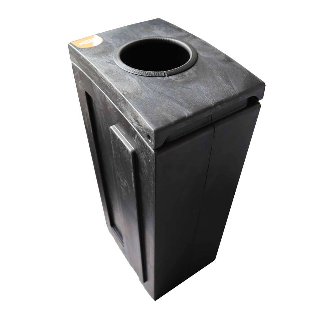 Numéro de l'image du produit 2: Poubelle avec ouverture d’insertion Original BON TON, en polypropylène 100 % recyclé, 70 litres, gris