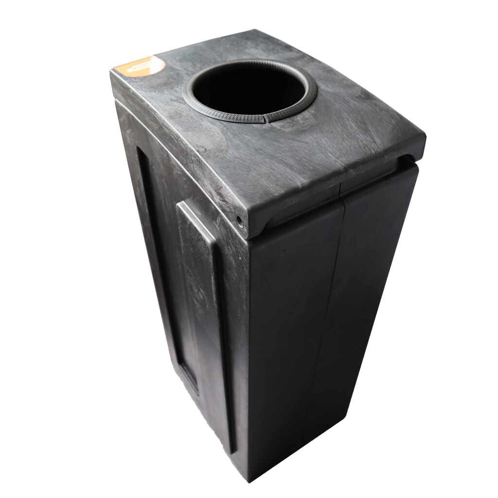 Poubelle avec ouverture d’insertion Original BON TON, en polypropylène 100 % recyclé, 70 litres, gris N° de l'image du produit 2 : Poubelle avec ouverture d’insertion Original BON TON, en polypropylène 100 % recyclé, 70 litres, gris