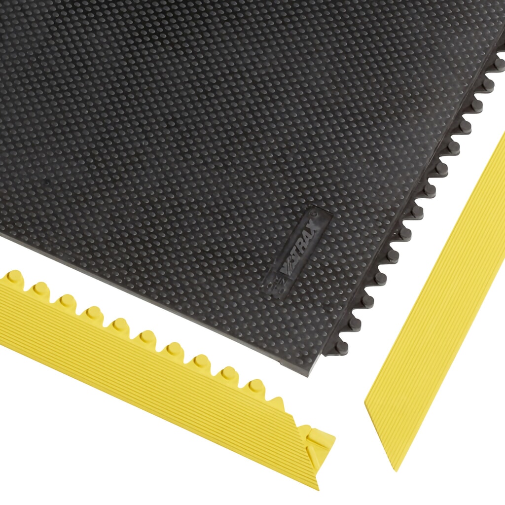 Illustration du produit: Bordure pour tapis de sol NoTrax Slabmat Carré™, femelle, jaune
