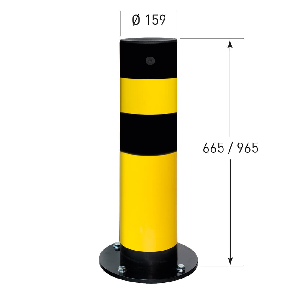 N° de l'image du produit 5 : MORAVIA Borne de protection inclinable Swing, pour l’extérieur, HxØ 965 x 159 mm