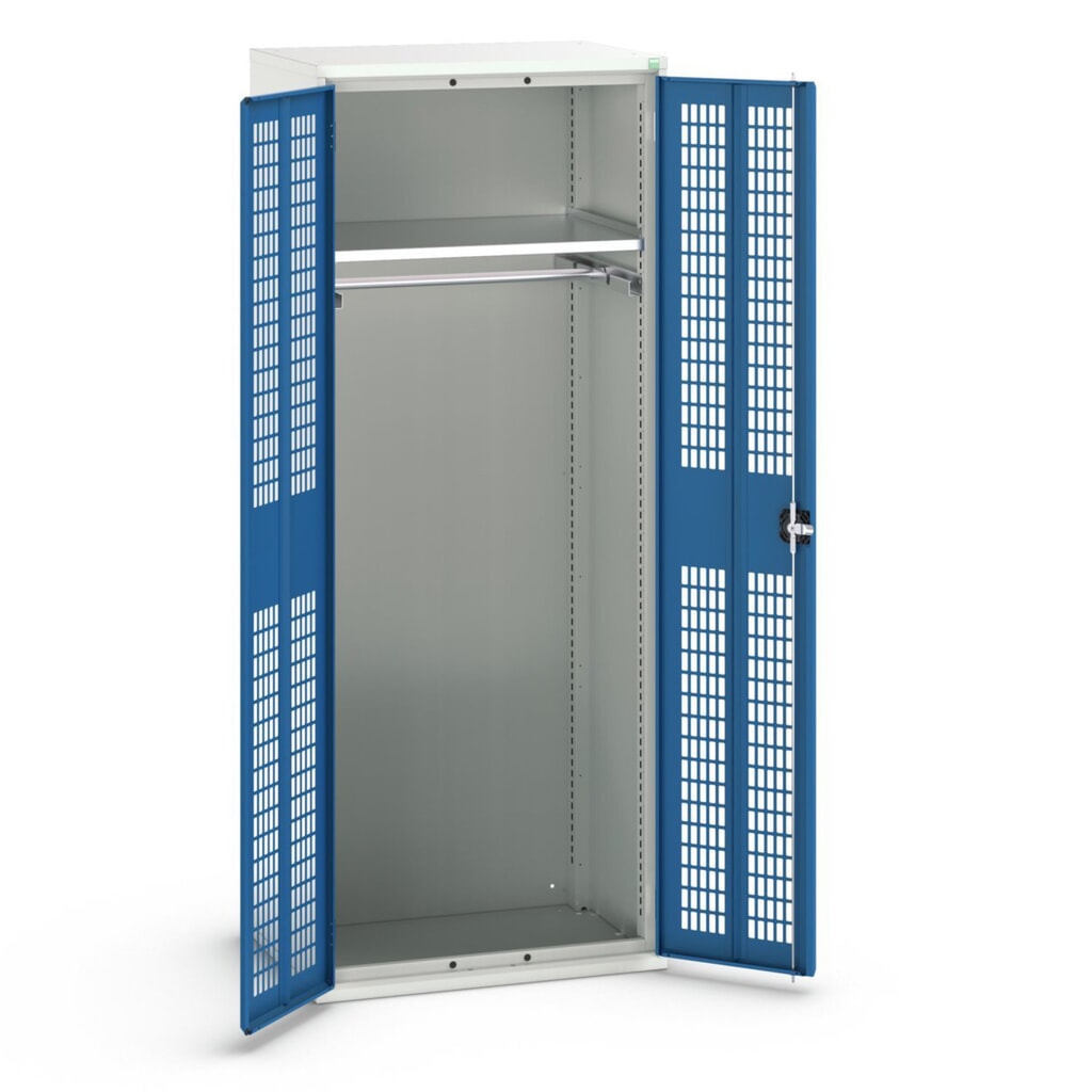N° de l'image du produit 1 : bott verso Armoire-penderie avec ventilation, avec 1 tablette et 1 tringle à vêtements, lxPxH : 800 x 550 x 2 000 mm