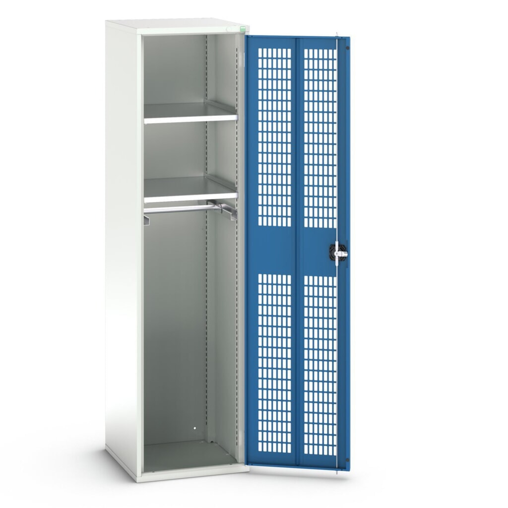 N° de l'image du produit 1 : bott verso Armoire-penderie avec ventilation, avec 2 tablettes et 1 tringle à vêtements, lxPxH : 525 x 550 x 2 000 mm
