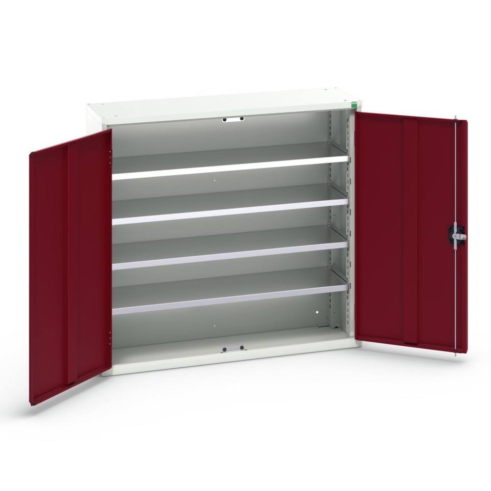 N° de l'image du produit 1 : bott Armoire à bacs verso, avec 4 tablettes et 30 bacs à bec, lxPxH : 1 050 x 350 x 1 000 mm