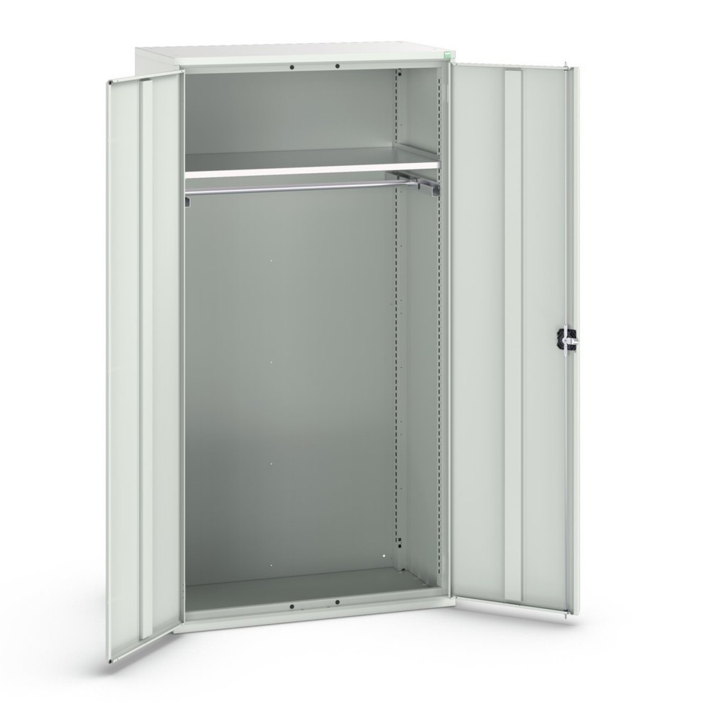 N° de l'image du produit 1 : bott Armoire à portes battantes verso, avec 1 tablette et 1 tringle à vêtements, lxPxH : 1 050 x 550 x 2 000 mm