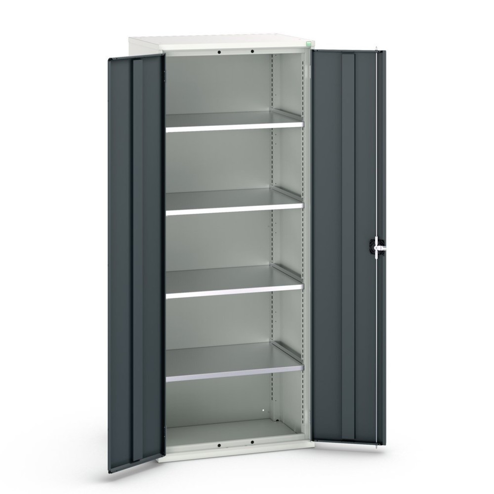N° de l'image du produit 1 : bott Armoire à portes battantes verso, avec 4 tablettes, lxPxH : 800 x 550 x 2 000 mm