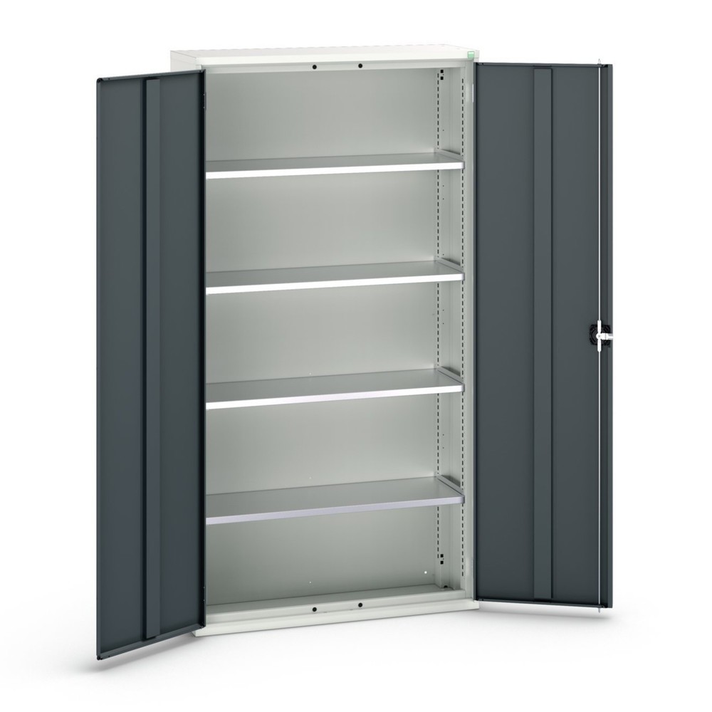 N° de l'image du produit 1 : bott Armoire à portes battantes verso, avec 4 tablettes, lxPxH : 1 050 x 350 x 2 000 mm