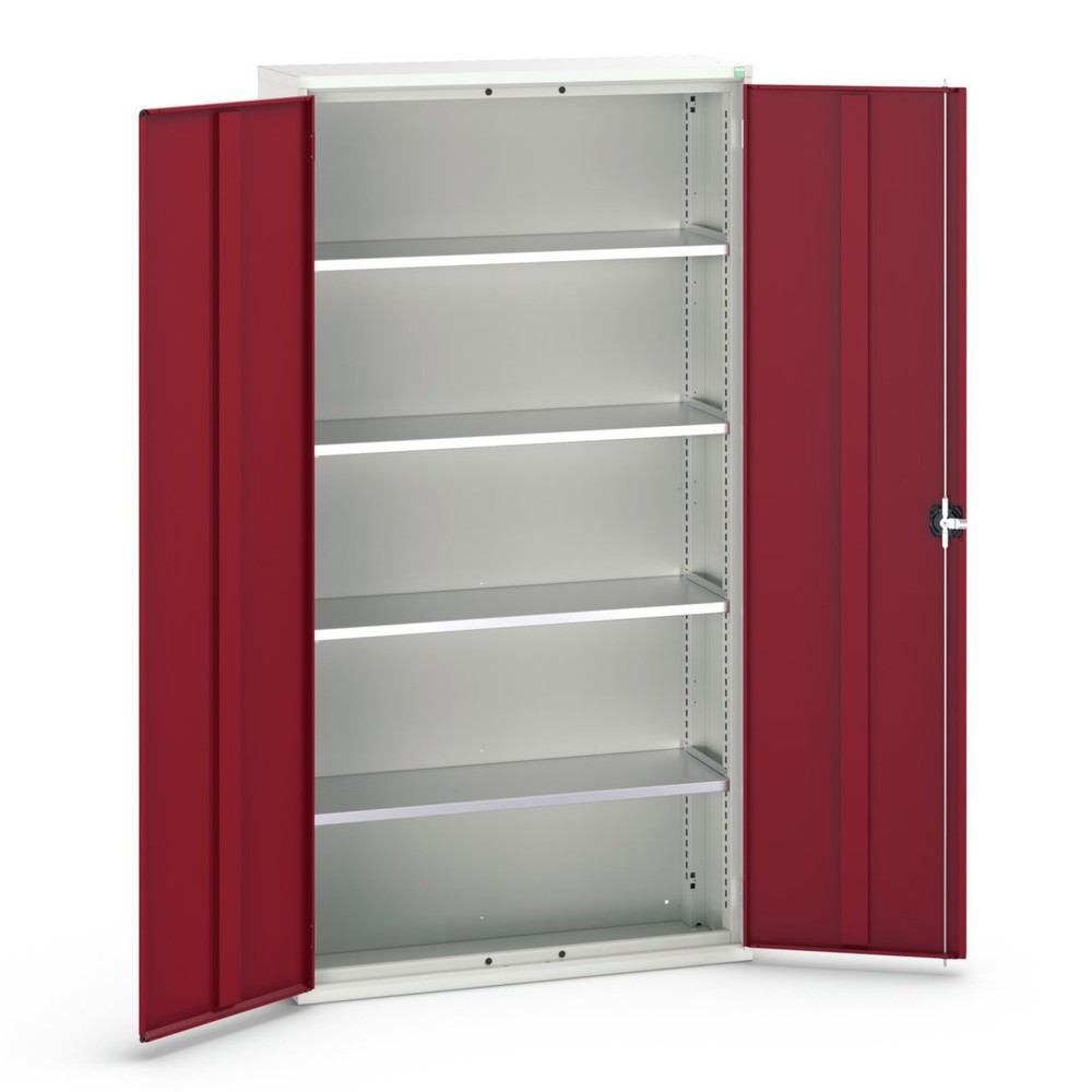 N° de l'image du produit 1 : bott Armoire à portes battantes verso, avec 4 tablettes, lxPxH : 1 050 x 350 x 2 000 mm