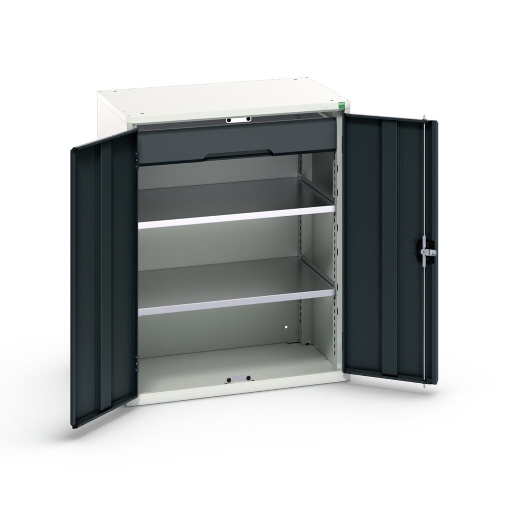 N° de l'image du produit 1 : bott verso Armoire d’appoint avec tiroirs, avec 2 tablettes et 1 tiroir, lxPxH : 800 x 550 x 1 000 mm