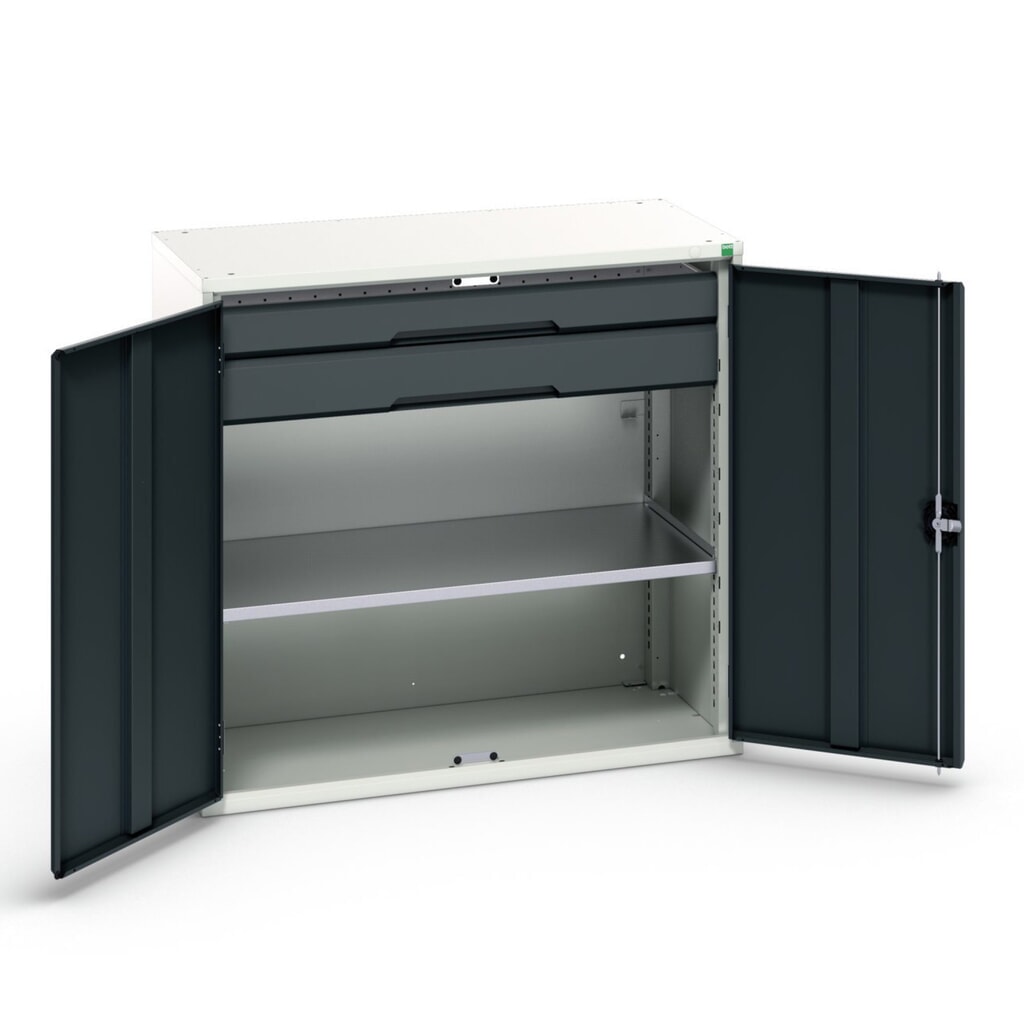 bott verso Armoire d’appoint avec tiroirs, avec 1 tablette et 2 tiroirs, lxPxH : 1 050 x 550 x 1 000 mm N° de l'image du produit 1 : bott verso Armoire d’appoint avec tiroirs, avec 1 tablette et 2 tiroirs, lxPxH : 1 050 x 550 x 1 000 mm