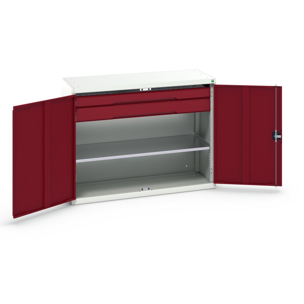 N° de l'image du produit 1 : bott verso Armoire d’appoint avec tiroirs, avec 1 tablette et 2 tiroirs, lxPxH : 1 300 x 550 x 1 000 mm