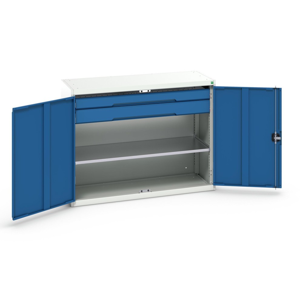 N° de l'image du produit 1 : bott verso Armoire d’appoint avec tiroirs, avec 1 tablette et 2 tiroirs, lxPxH : 1 300 x 550 x 1 000 mm