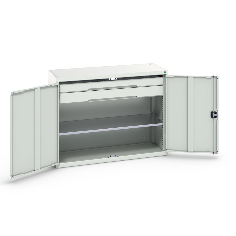 N° de l'image du produit 1 : bott verso Armoire d’appoint avec tiroirs, avec 1 tablette et 2 tiroirs, lxPxH : 1 300 x 550 x 1 000 mm
