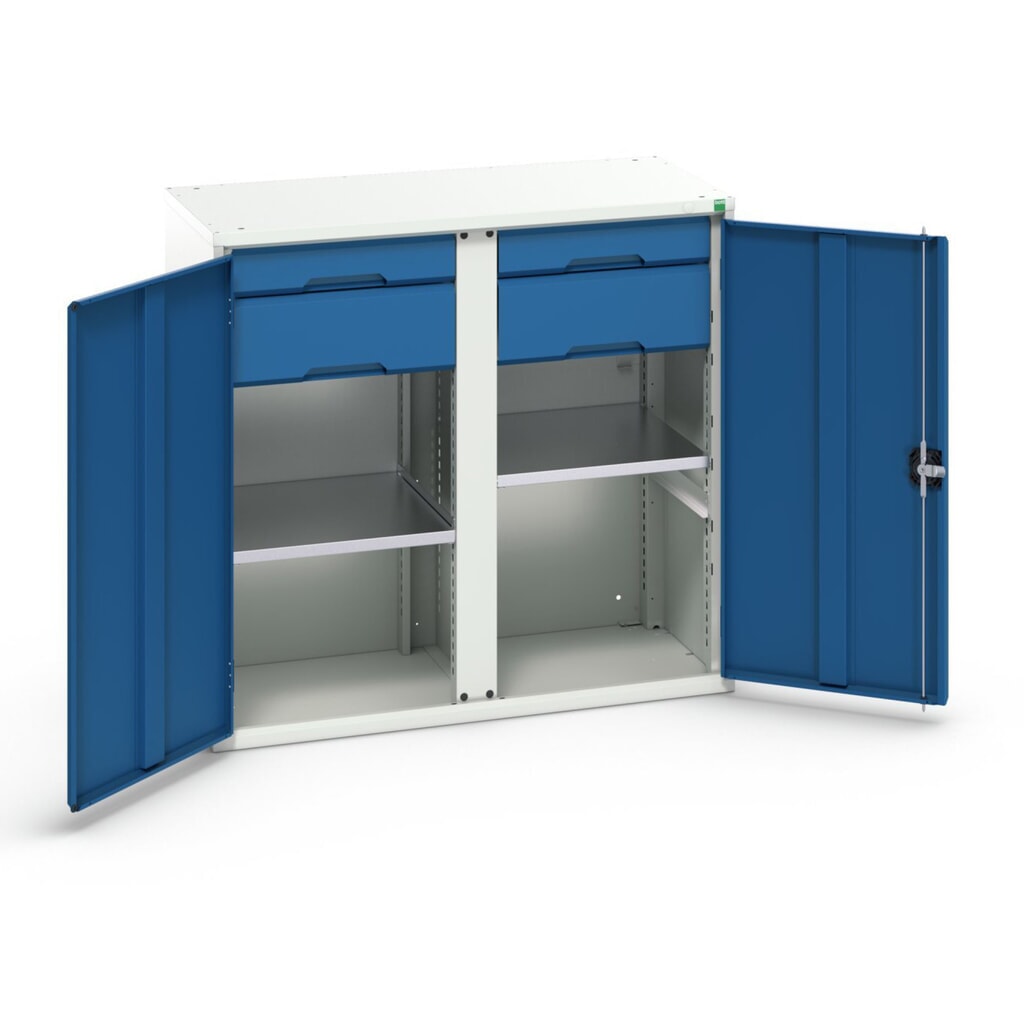 N° de l'image du produit 1 : Armoire d’appoint bott verso avec tiroirs, avec 2 tablettes et 4 tiroirs, l x P x H : 1 050 x 550 x 1 000 mm