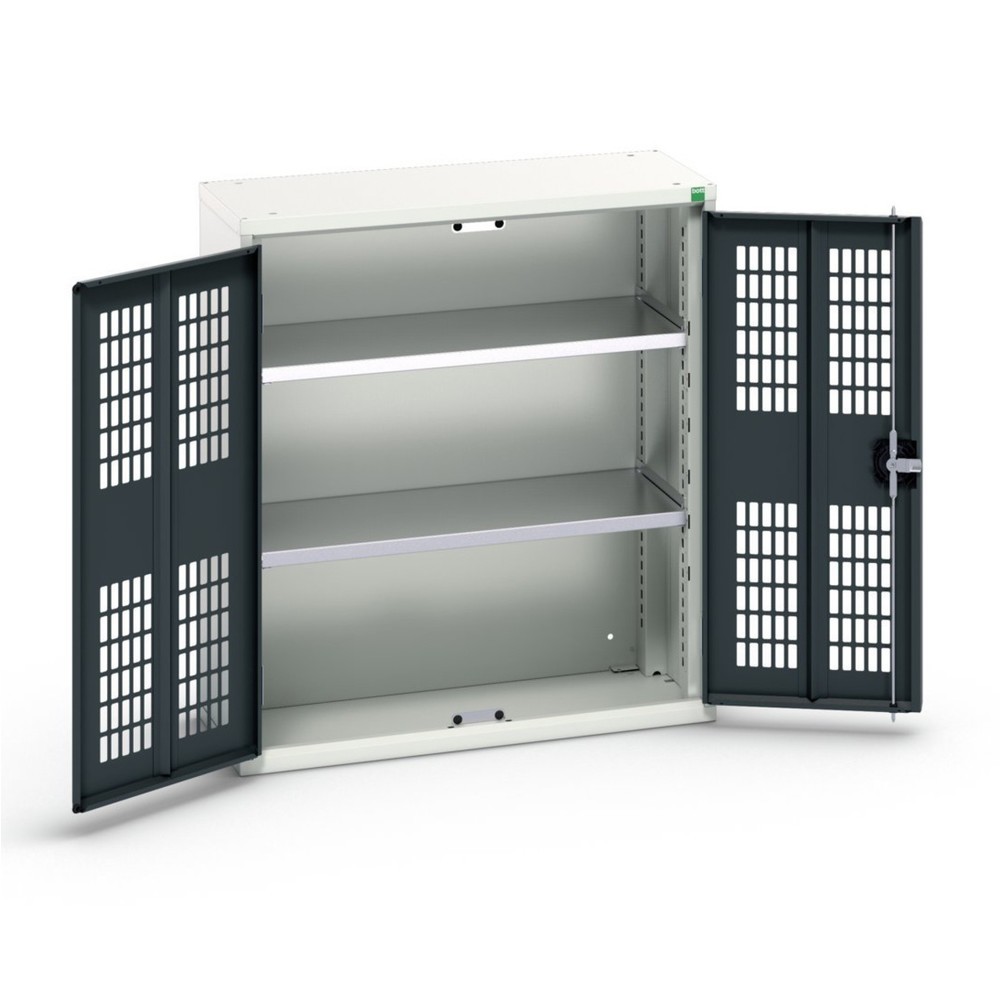 N° de l'image du produit 1 : bott Armoire à portes battantes verso avec ventilation, avec 2 tablettes, lxPxH : 800 x 350 x 900 mm