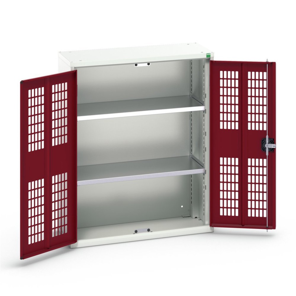 N° de l'image du produit 1 : bott Armoire à portes battantes verso avec ventilation, avec 2 tablettes, lxPxH : 800 x 350 x 1 000 mm