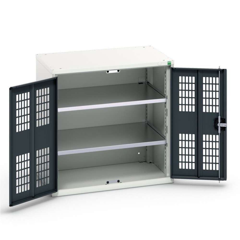 N° de l'image du produit 1 : bott Armoire à portes battantes verso avec ventilation, avec 2 tablettes, lxPxH : 800 x 550 x 800 mm