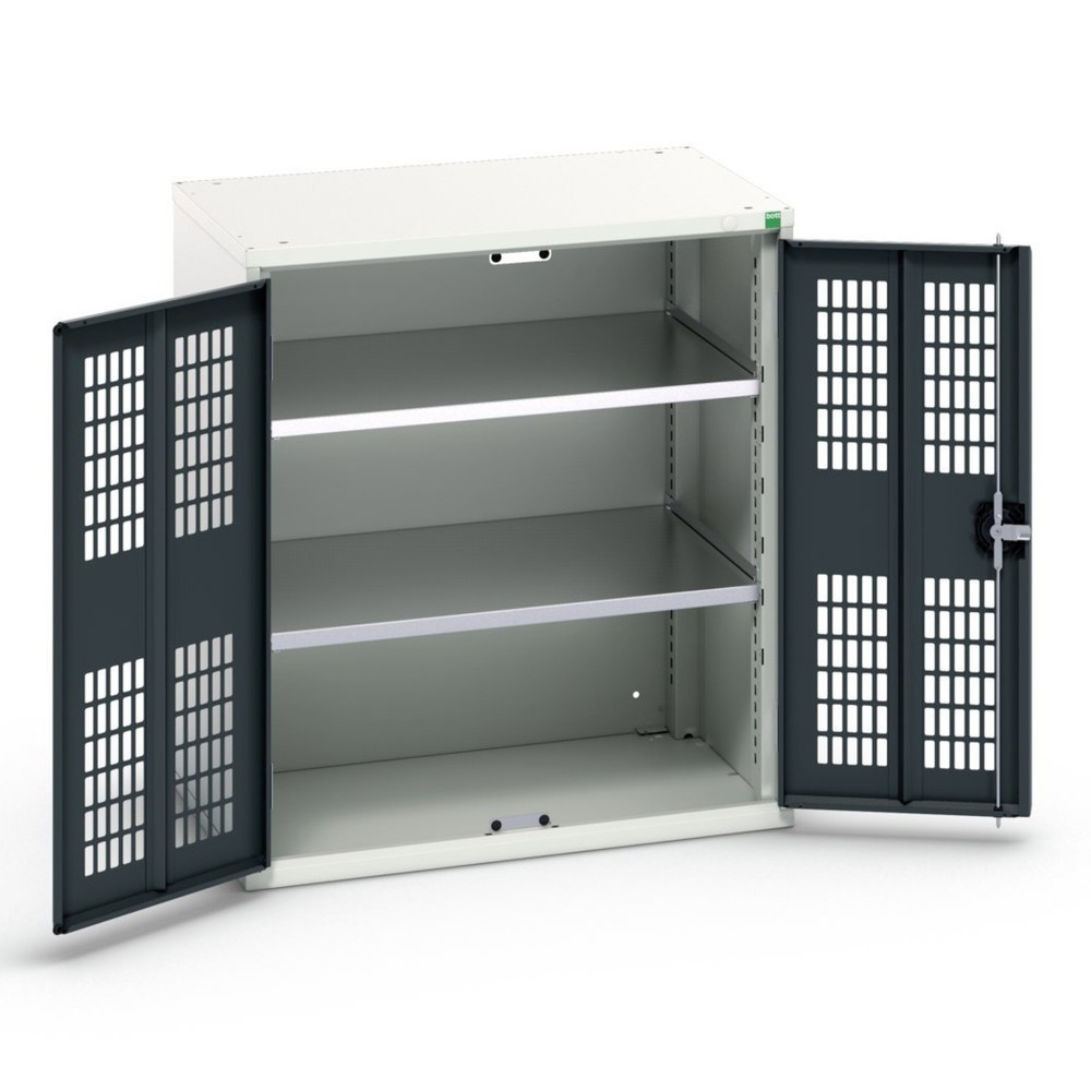 N° de l'image du produit 1 : bott Armoire à portes battantes verso avec ventilation, avec 2 tablettes, lxPxH : 800 x 550 x 900 mm