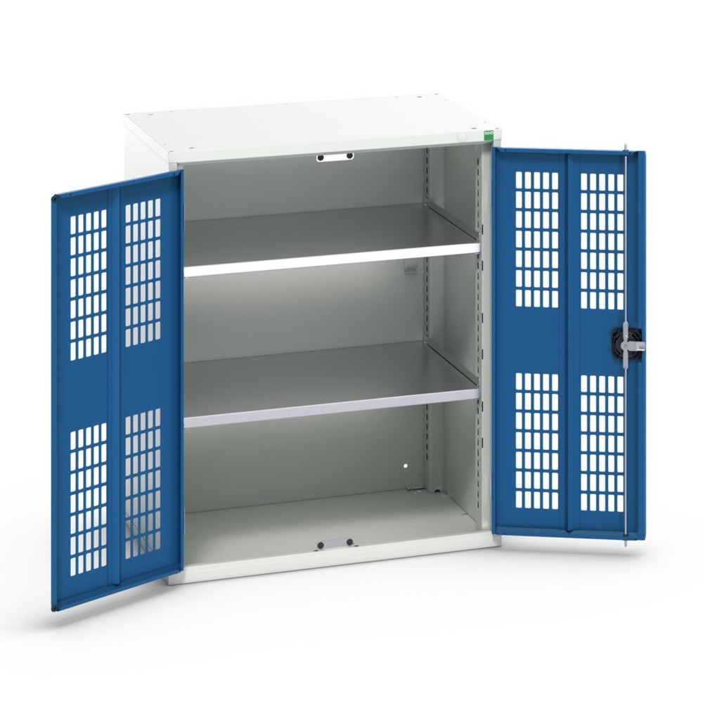 N° de l'image du produit 1 : bott Armoire à portes battantes verso avec ventilation, avec 2 tablettes, lxPxH : 800 x 550 x 1 000 mm