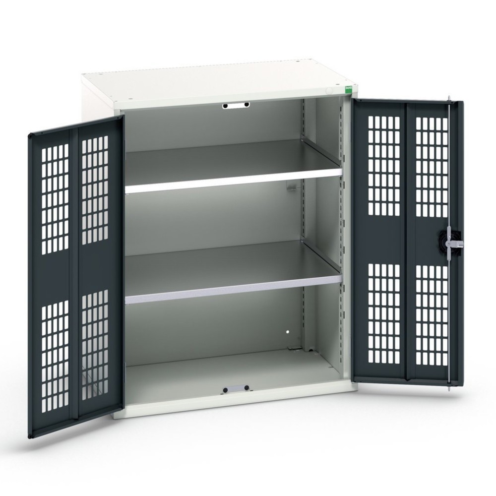 N° de l'image du produit 1 : bott Armoire à portes battantes verso avec ventilation, avec 2 tablettes, lxPxH : 800 x 550 x 1 000 mm