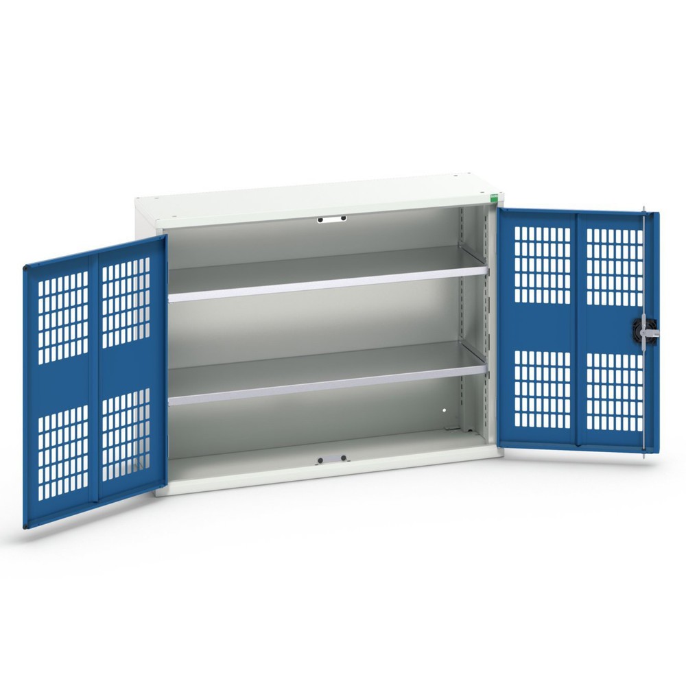 N° de l'image du produit 1 : bott Armoire à portes battantes verso avec ventilation, avec 2 tablettes, lxPxH : 1 050 x 350 x 800 mm