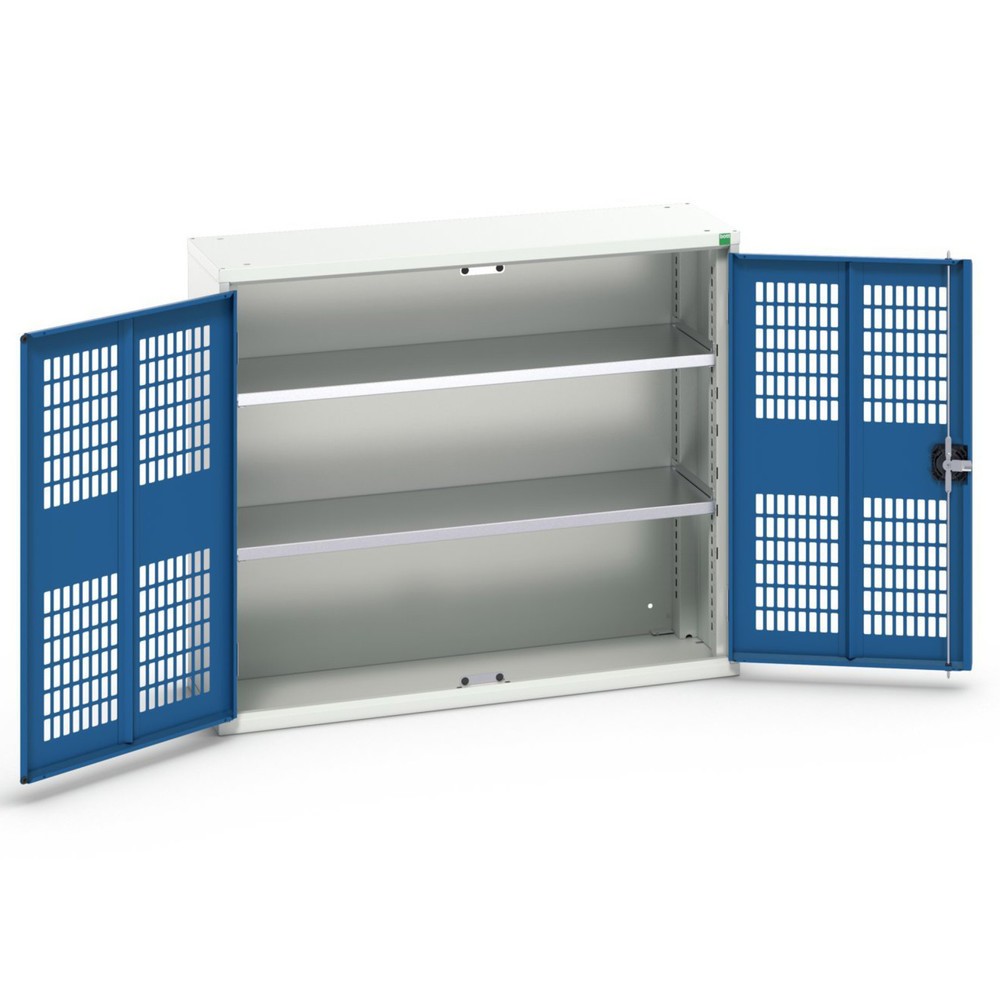 N° de l'image du produit 1 : bott Armoire à portes battantes verso avec ventilation, avec 2 tablettes, lxPxH : 1 050 x 350 x 900 mm
