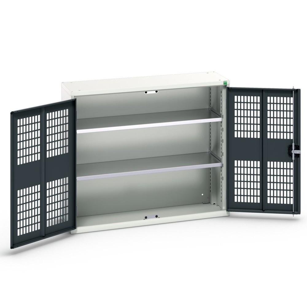 N° de l'image du produit 1 : bott Armoire à portes battantes verso avec ventilation, avec 2 tablettes, lxPxH : 1 050 x 350 x 900 mm
