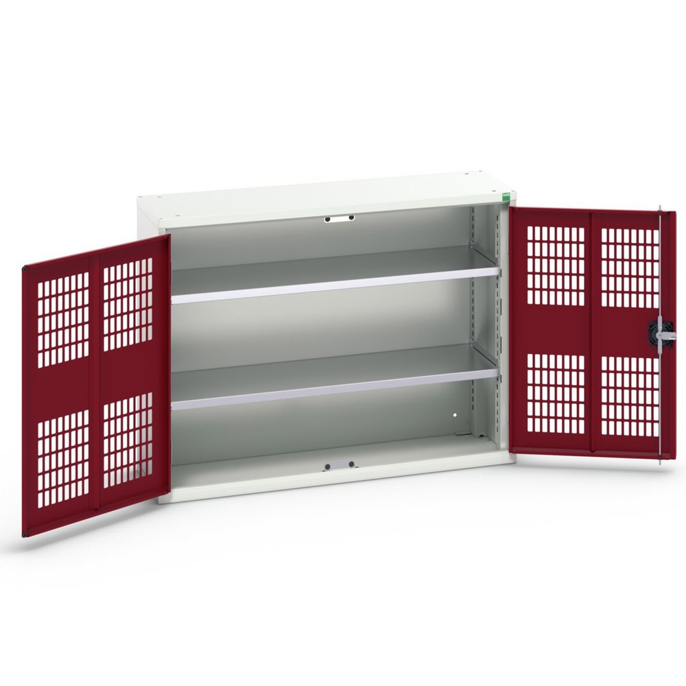 N° de l'image du produit 1 : bott Armoire à portes battantes verso avec ventilation, avec 2 tablettes, lxPxH : 1 050 x 350 x 800 mm