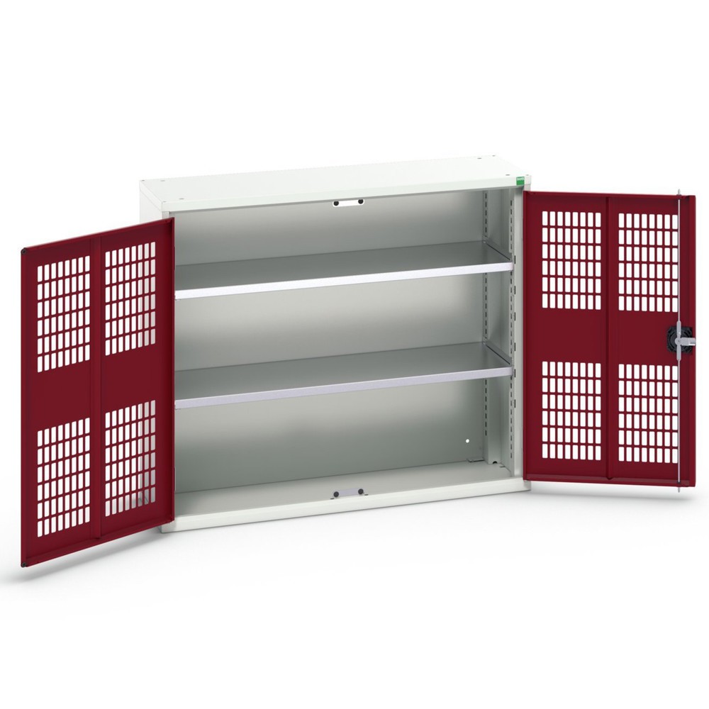 N° de l'image du produit 1 : bott Armoire à portes battantes verso avec ventilation, avec 2 tablettes, lxPxH : 1 050 x 350 x 900 mm
