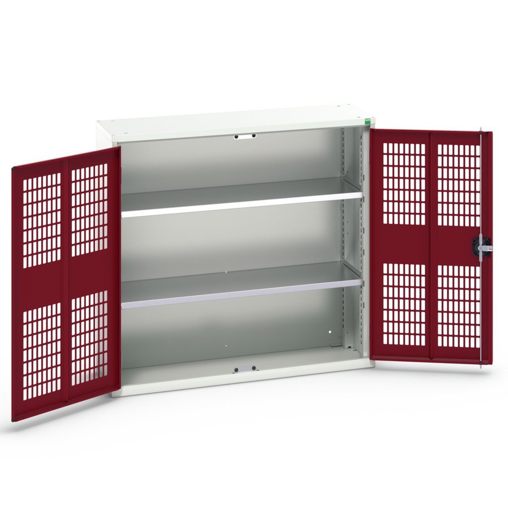 N° de l'image du produit 1 : bott Armoire à portes battantes verso avec ventilation, avec 2 tablettes, lxPxH : 1 050 x 350 x 1 000 mm