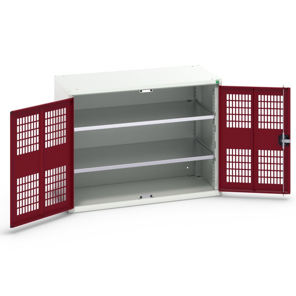 N° de l'image du produit 1 : bott Armoire à portes battantes verso avec ventilation, avec 2 tablettes, lxPxH : 1 050 x 550 x 800 mm