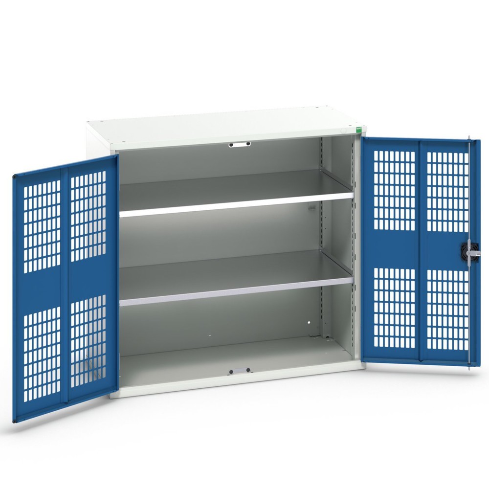 N° de l'image du produit 1 : bott Armoire à portes battantes verso avec ventilation, avec 2 tablettes, lxPxH : 1 050 x 550 x 1 000 mm