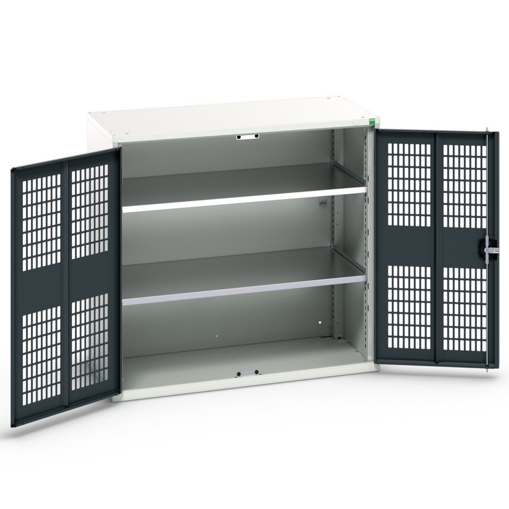 N° de l'image du produit 1 : bott Armoire à portes battantes verso avec ventilation, avec 2 tablettes, lxPxH : 1 050 x 550 x 1 000 mm