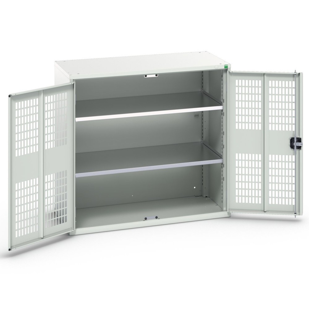 N° de l'image du produit 1 : bott Armoire à portes battantes verso avec ventilation, avec 2 tablettes, lxPxH : 1 050 x 550 x 1 000 mm