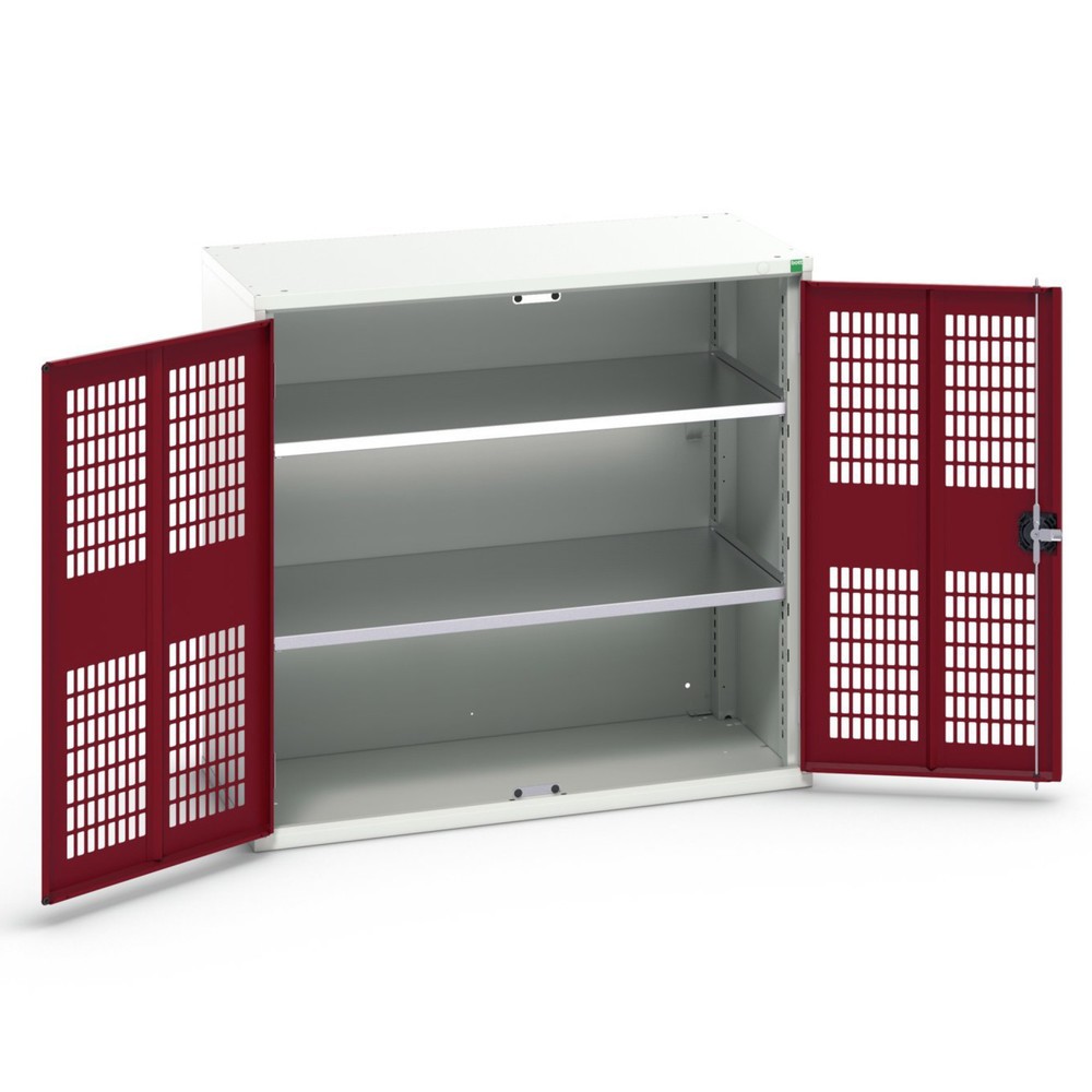 N° de l'image du produit 1 : bott Armoire à portes battantes verso avec ventilation, avec 2 tablettes, lxPxH : 1 050 x 550 x 1 000 mm